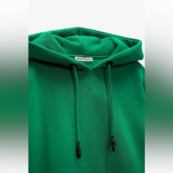 Zara oversized green sweatshirt hoodie Size M , in excellent condition - Picture 3 of 3